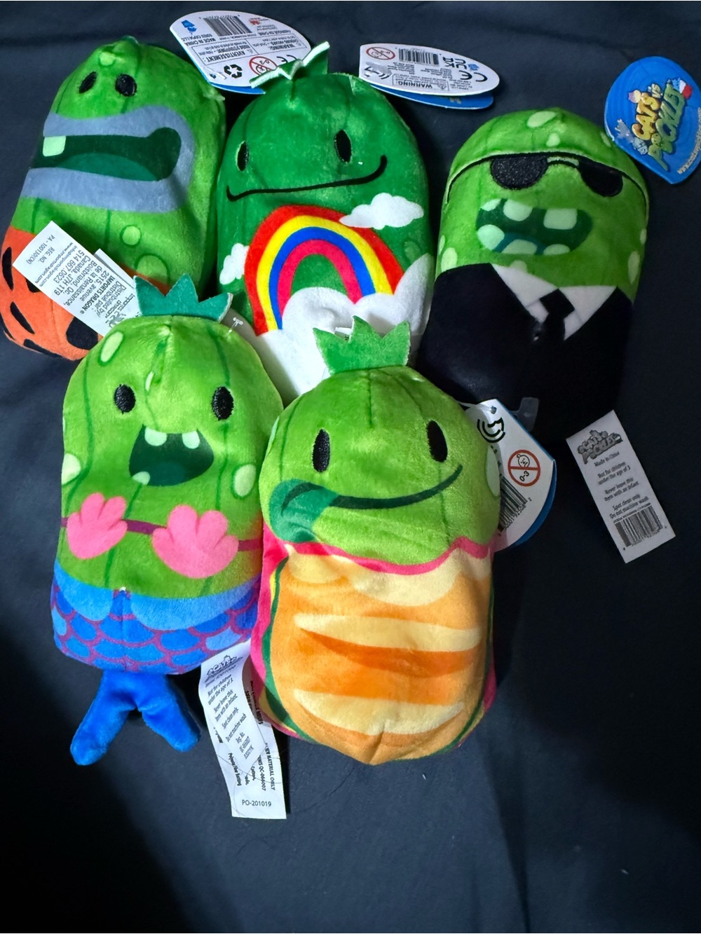 Cats vs Pickles 5 Plush Bundle Neander-Dill Happy P.I.B Fish Sticks Sammy